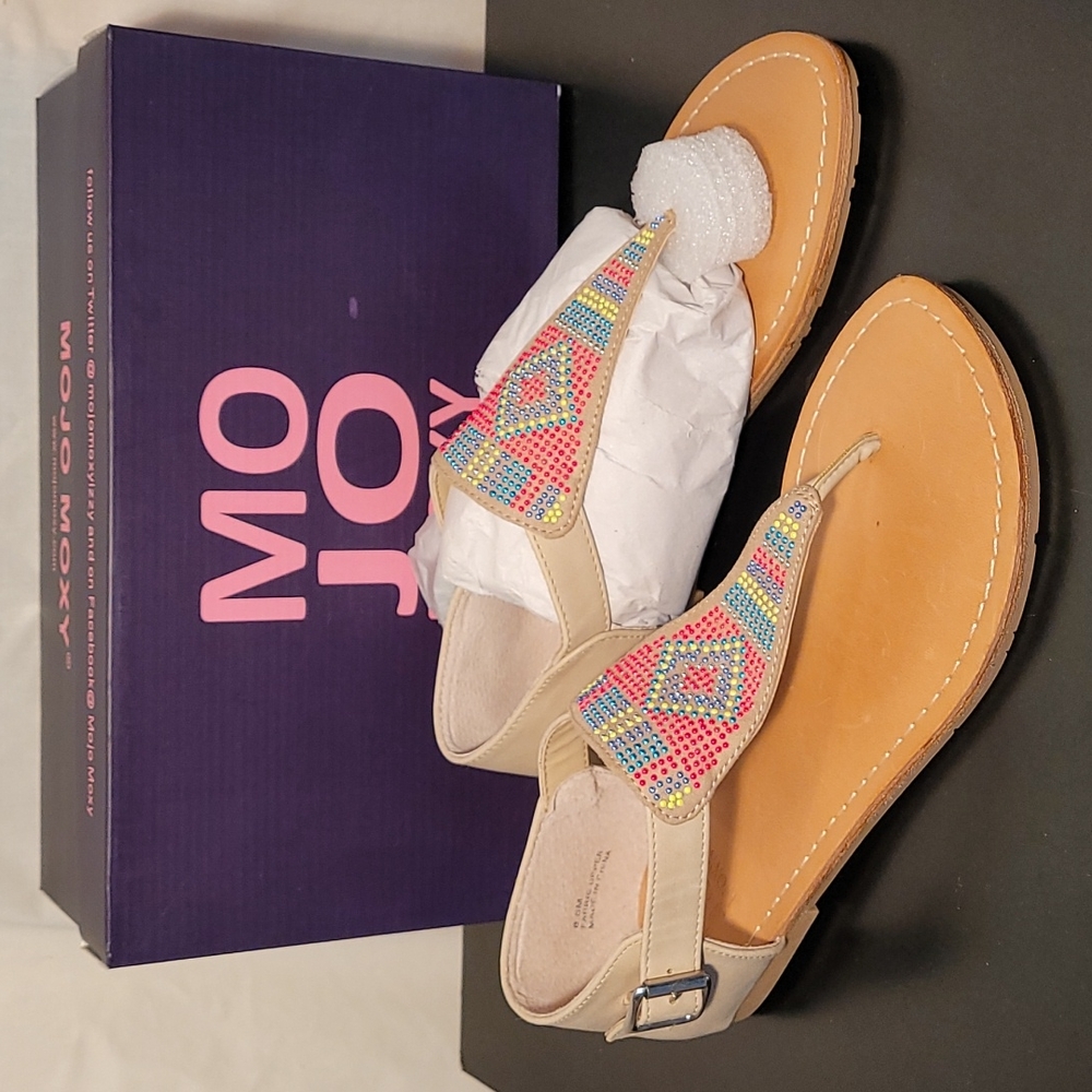 Mojo Moxy Balika Beige Sandals 6.5M